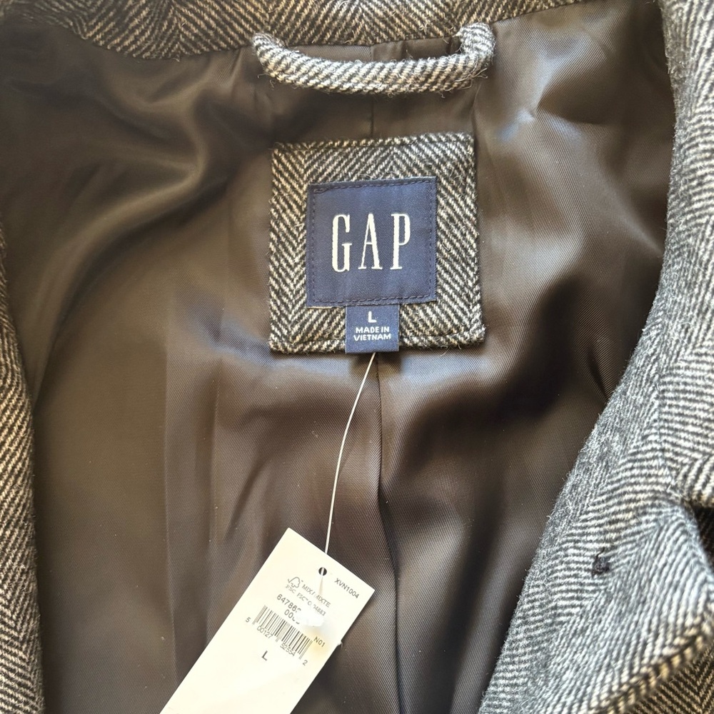 GAP Women's Charcoal Cropped Blazer - Picture 4 of 5